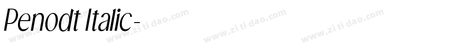 Penodt Italic字体转换